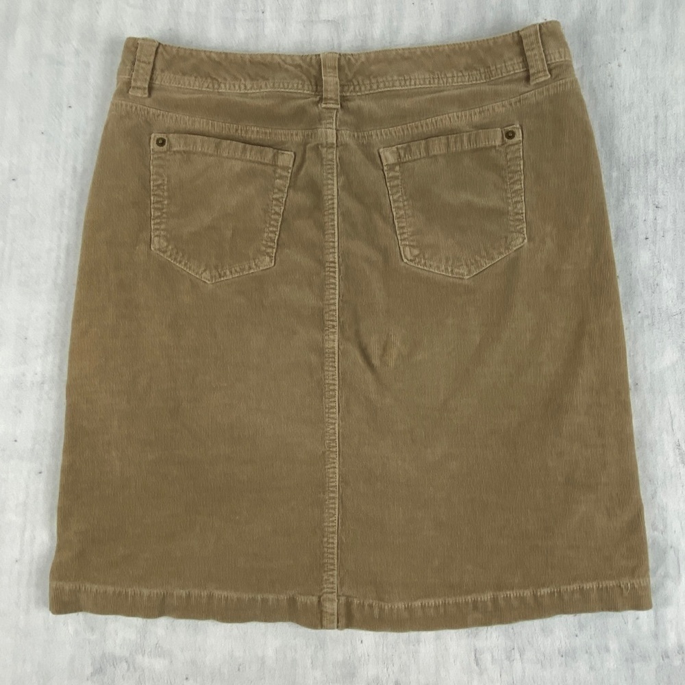 Heritage Denim by Bass Skirt Size 10 Brown Corduroy A-line Above the Knee Length - Picture 2 of 8